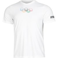 Hydrogen Olympic Skull Tech T-Shirt Herren in weiß von Hydrogen