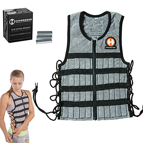 HYPERWEAR Hyper Vest PRO Gewichtsweste Herren und Gewichtsweste Damen, Performance Stretch Wicking Fabric, Dünne Verstellbare Gewichtsweste, Vorgeladen mit kleinsten Stahlgewichten für Gewichtswesten HYPERWEAR Hyper Vest PRO Gewichtsweste Herren und Gewichtsweste Damen, Performance Stretch Wicking Fabric, Dünne Verstellbare Gewichtsweste, Vorgeladen mit kleinsten Stahlgewichten für Gewichtswesten von HYPERWEAR