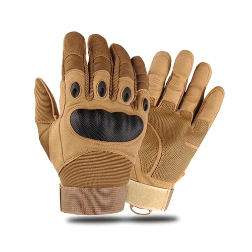 Hyuwdai 1 Paar Handschuhe Outdoor-Sporthandschuhe Fitnesshandschuhe Bodybuilding-Training Sportübungen Fahrradhandschuhe Stoßfestes Motorrad(Sand Color 2,L.) von Hyuwdai