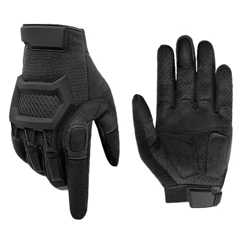 Hyuwdai 1 Paar Handschuhe Touchscreen Bergsteigen Motorrad Reiten Schutzhandschuhe Outdoor Sport Taktische Handschuhe(Black,L) von Hyuwdai