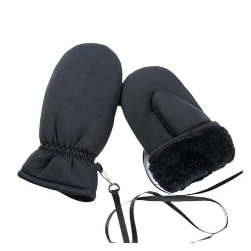 Hyuwdai Winter warme Fingerhandschuhe for Herren, Dickes Futter, Outdoor-Skifahren, wasserdicht und kältebeständig, Damen-Motorrad-Reithandschuhe(XL) von Hyuwdai