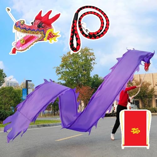 Einfarbige Drachentanz-Flagge for den Außenbereich, fliegt wie Seide, Drachentanz-Flagge for Spiel, Sport und Fitness(Purple,6m (20ft)) von HyyKjEU
