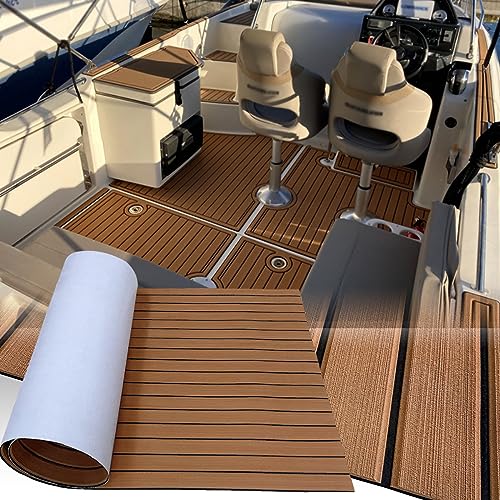 Hzkaicun Eva Schaum Boot 240x112cm, Teakholz Eva Schaum Bodenbelag, Selbstklebende Deck Teppich, Yachtboden rutschfeste Matte für Boote Yachten Schiffsdecks Schnellboote Hzkaicun Eva Schaum Boot 240x112cm, Teakholz Eva Schaum Bodenbelag, Selbstklebende Deck Teppich, Yachtboden rutschfeste Matte für Boote Yachten Schiffsdecks Schnellboote von Hzkaicun