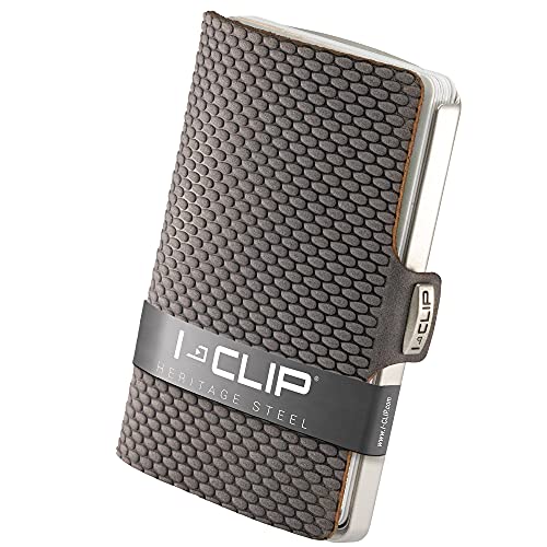 I-CLIP Edelstahl Geldbeutel mit austauschbarer Geldklammer - Slim Wallet - Leder Geldbörse - Premium Portemonnaie - Edelstahl Kartenetui - Milanaise satiniert Urban Grau I-CLIP Edelstahl Geldbeutel mit austauschbarer Geldklammer - Slim Wallet - Leder Geldbörse - Premium Portemonnaie - Edelstahl Kartenetui - Milanaise satiniert Urban Grau von I-CLIP