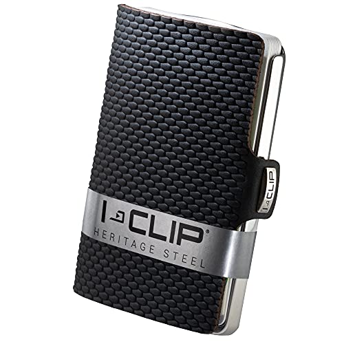 I-CLIP Edelstahl Geldbeutel mit austauschbarer Geldklammer - Slim Wallet - Leder Geldbörse - Premium Portemonnaie - Edelstahl Kartenetui - Milanaise poliert Schwarz I-CLIP Edelstahl Geldbeutel mit austauschbarer Geldklammer - Slim Wallet - Leder Geldbörse - Premium Portemonnaie - Edelstahl Kartenetui - Milanaise poliert Schwarz von I-CLIP