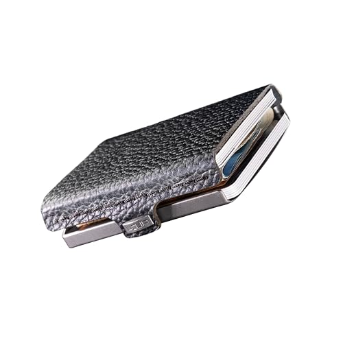 I-CLIP MAX Original Silber Pure Black - Kartenetui – Slim Wallet mit Platz für 16 Karten- Geldscheinklammer für bis zu 30 Geldscheine - 2 Münzfächer - leichtes und Flexibles Portemonnaie von I-CLIP