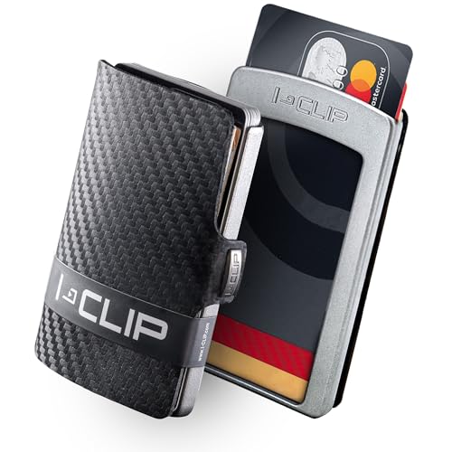 I-CLIP Original Mini Wallet mit Geldklammer - Slim Wallet - Leder Geldbörse - Premium Portemonnaie - Kartenetui - Silber Carbon I-CLIP Original Mini Wallet mit Geldklammer - Slim Wallet - Leder Geldbörse - Premium Portemonnaie - Kartenetui - Silber Carbon von I-CLIP