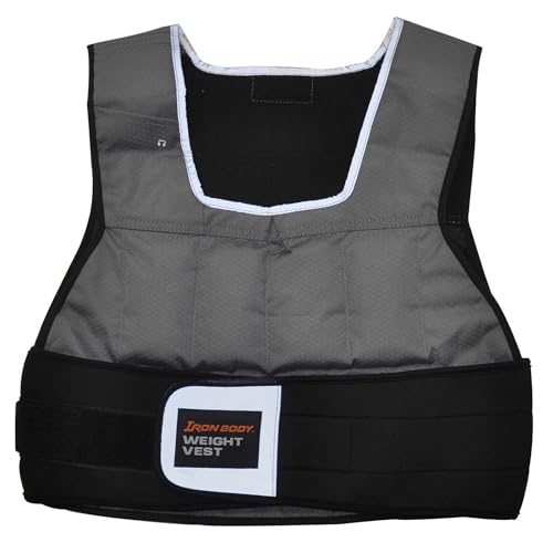 IBF Unisex-Adult Iron Body Fitness-Weighted Vest Flex Fit 20Lb Gewichtsweste, Black, One Size von IBF IRON BODYFITNESS