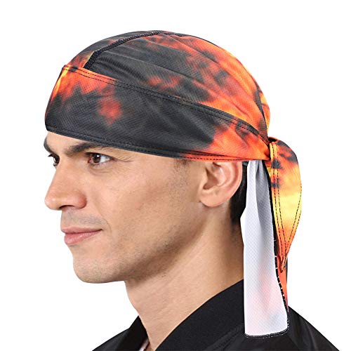 Bandana Cap Damen Herren Schnell Trocknende Kopftuch Atmungsaktiv Fahrrad Kopfbedeckung UV Schutz Sommermütze Sport Beanie Fahrradmütze Outdoor Bandana Piratenhut Wandern Klettern Laufen (Flammenrot) Bandana Cap Damen Herren Schnell Trocknende Kopftuch Atmungsaktiv Fahrrad Kopfbedeckung UV Schutz Sommermütze Sport Beanie Fahrradmütze Outdoor Bandana Piratenhut Wandern Klettern Laufen (Flammenrot) von IBLUELOVER