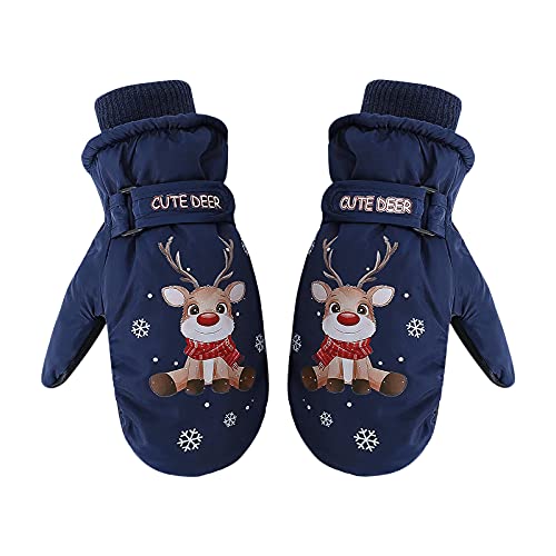 Ski Fäustlinge kinder Skihandschuhe Warm Schneehandschuhe Winddicht Wasserdicht Winterhandschuhe Outdoor Sport Fausthandschuhe Junge Mädchen Handschuhe für Skifahren Snowboarden Fahrrad Laufen von IBLUELOVER