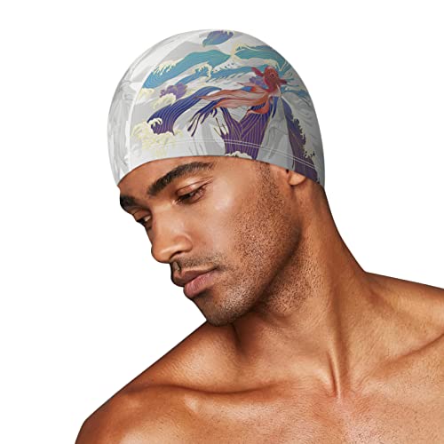 Unisex Badekappe Wasserdicht Bademütze PU Beschichtet Weich Badehaube Ohrenschutz Schwimmhaube Anti-Rutsch Nylon Schwimmkappe Strand Badehüte Spa Schwimmbad Badehut für Herren Damen Lang Kurz Haar Unisex Badekappe Wasserdicht Bademütze PU Beschichtet Weich Badehaube Ohrenschutz Schwimmhaube Anti-Rutsch Nylon Schwimmkappe Strand Badehüte Spa Schwimmbad Badehut für Herren Damen Lang Kurz Haar von IBLUELOVER