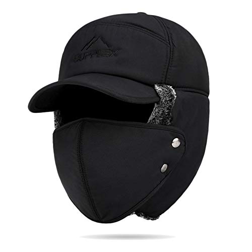 Wintermütze Herren Schirmmütze Verdickung Einstellbar Schiebermütze mit Ohrenschützer Gesichtsschtuz Skimütze Fleecefutter Warmmütze Motorrad Outdoor Kappe Weihnacht Geschenk für Vater Liebling Wintermütze Herren Schirmmütze Verdickung Einstellbar Schiebermütze mit Ohrenschützer Gesichtsschtuz Skimütze Fleecefutter Warmmütze Motorrad Outdoor Kappe Weihnacht Geschenk für Vater Liebling von IBLUELOVER