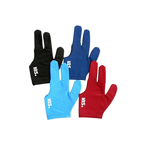 IBS Three Fingers Billard-Handschuhe, Snooker-Queue, professionell, 4 Farben (Spandex) von IBS