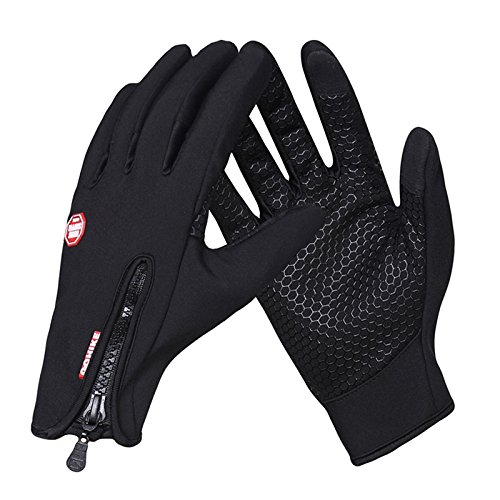 IBuyi Unisex Winter Winddichte Thermo-Handschuhe für das Radfahren Skifahren Wandern Jagd Klettern Camping Racing - Anti-Rutsch-Touch-Screen-Handschuhe für Outdoor-Sport (L) von IBuyi