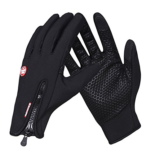 IBuyi Unisex Winter Winddichte Thermo-Handschuhe für das Radfahren Skifahren Wandern Jagd Klettern Camping Racing - Anti-Rutsch-Touch-Screen-Handschuhe für Outdoor-Sport (S) von IBuyi