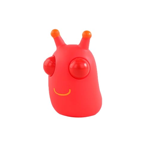 ICDKOYK Wurm Squeeze Spielzeug für Unterhaltungsstätten, lindert Stress mit Stil, Spielzeug für Stressabbau, Spielzeug für Kinder, ABS Anti Stress Spielzeug, Rot von ICDKOYK