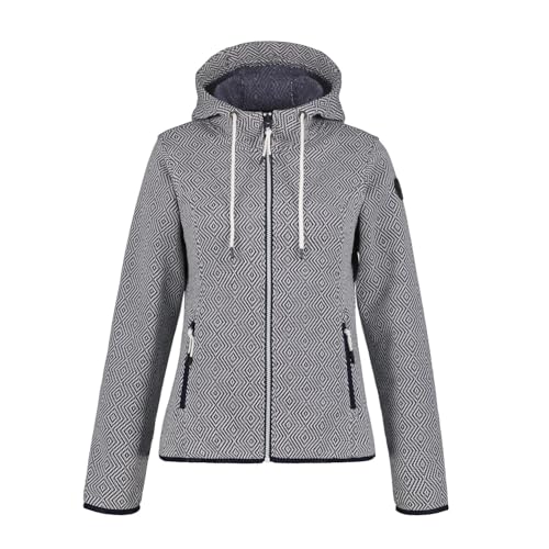 ICEPEAK Auen Midlayer für Damen mit Kapuze mit verschließbaren Taschen und Kapuze, Farbe:Dunkelblau, Größe:XXL von ICEPEAK