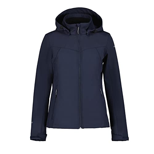 ICEPEAK Damen BRENHAM SOFTSHELL JACKE, dunkel blau, 48 von ICEPEAK