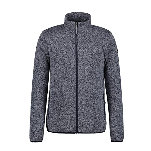 ICEPEAK Strickfleecejacke Herren ohne Kapuze Agen, Größe:M, Farbe:Dunkelblau von ICEPEAK