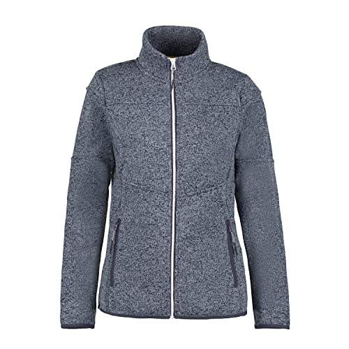 ICEPEAK Strickfleecejacke für Damen Anahola ohne Kapuze, Farbe:Dunkelblau, Größe:XXL von ICEPEAK