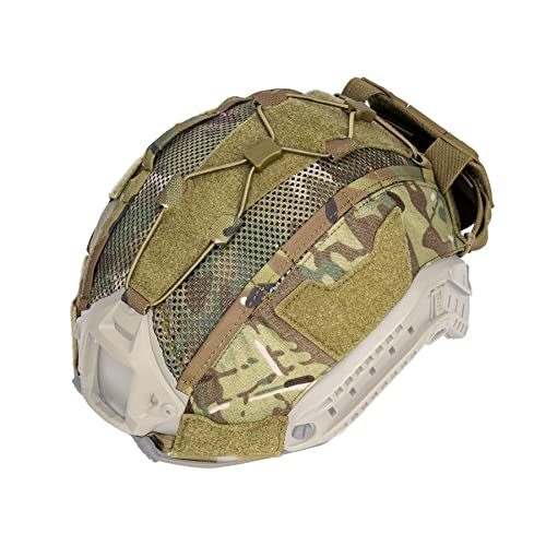 IDOGEAR House Taktische Helmtasche mit Tasche Akku NVG Helm Gegengewicht für Fast Helmet Größe M/L/XL Helm Zubehör (Medium, Multi-camo) von IDOGEAR