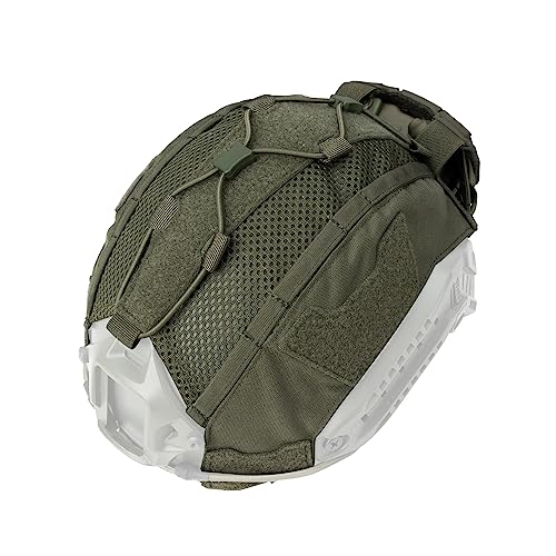 IDOGEAR House Taktische Helmtasche mit Tasche Akku NVG Helm Gegengewicht für Fast Helmet Größe M/L/XL Helm Zubehör (Medium, Ranger Green) von IDOGEAR