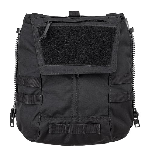 IDOGEAR taktische Tasche Zip-on Panel Pouch Militär Rucksack Weste Zubehör Tasche für CPC AVS JPC2.0 (Black) von IDOGEAR
