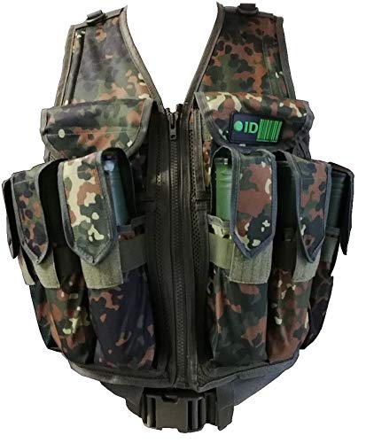 IDP Paintball Tactical Weste 9 Pods HP Magfed Flecktarn von IDP