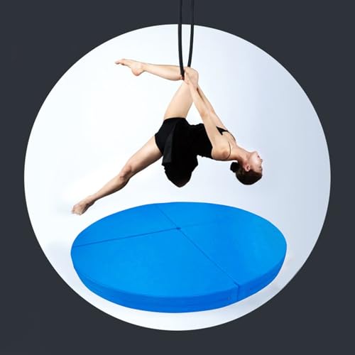 Pole Dance Matte, Metall Hoop Pole Crash Matte, Sicherheit Aerial Yoga Ring/Pole Dance Matte Verdickt, Erwachsene Kinder Fitness Stripper Pole Matte Faltbare, Yoga Matte von IEOWY