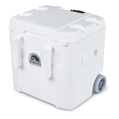 Igloo Marine Quantum Kühlbox auf Rädern, 49 Liter, Weiß von IGLOO