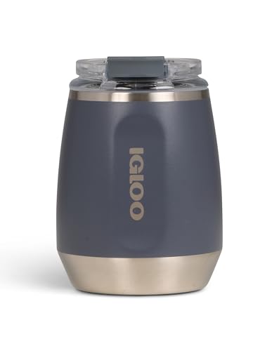 IGLOO Thermobecher Wine 10, Edelstahl Weinbecher, Trinkbecher, anthrazit, 0,3 L, isoliert, auslaufsicher IGLOO Thermobecher Wine 10, Edelstahl Weinbecher, Trinkbecher, anthrazit, 0,3 L, isoliert, auslaufsicher von IGLOO