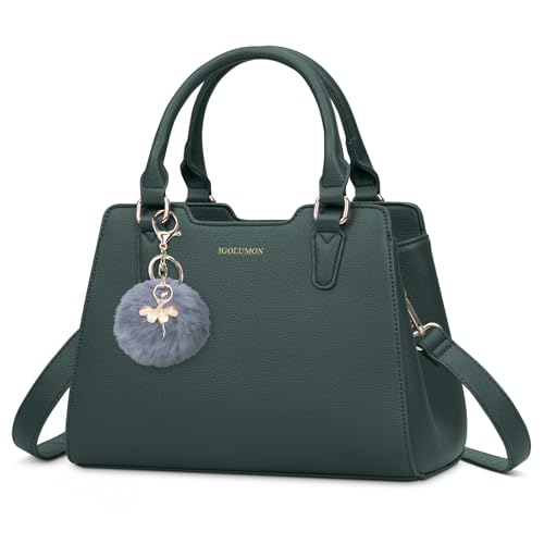 IGOLUMON Handtasche Damen Mittelgroß Tasche Leder Henkeltasche Damen-Henkeltaschen Tote Bag Handtaschen Taschen Damen-Schultertaschen Umhängetasche Schultertasche Damenhandtaschen Dunkelgrün IGOLUMON Handtasche Damen Mittelgroß Tasche Leder Henkeltasche Damen-Henkeltaschen Tote Bag Handtaschen Taschen Damen-Schultertaschen Umhängetasche Schultertasche Damenhandtaschen Dunkelgrün von IGOLUMON