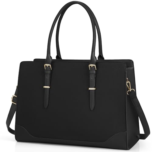 IGOLUMON Handtasche Damen Shopper Damen Große Tasche Damen Schwarz Laptoptasche 15.6 Zoll PU Leder Arbeitstasche Umhängetasche Tote für Arbeit Schule IGOLUMON Handtasche Damen Shopper Damen Große Tasche Damen Schwarz Laptoptasche 15.6 Zoll PU Leder Arbeitstasche Umhängetasche Tote für Arbeit Schule von IGOLUMON