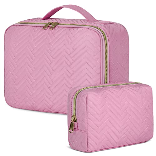 IGOLUMON Kosmetiktasche Kulturtasche Damen Kulturbeutel zum Aufhängen wasserdichte Schminktasche Große Make up Tasche für Reise 2 Stücke Rosa IGOLUMON Kosmetiktasche Kulturtasche Damen Kulturbeutel zum Aufhängen wasserdichte Schminktasche Große Make up Tasche für Reise 2 Stücke Rosa von IGOLUMON