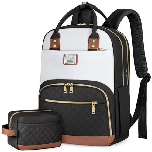 IGOLUMON Rucksack Damen 15,6 Zoll Laptop Schulrucksack Teenager Schultasche Wasserdicht Backpack Women Elegant für Schule Business Reise Arbeits Schwarz IGOLUMON Rucksack Damen 15,6 Zoll Laptop Schulrucksack Teenager Schultasche Wasserdicht Backpack Women Elegant für Schule Business Reise Arbeits Schwarz von IGOLUMON