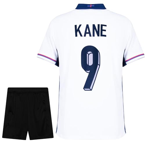 IHIMI Nationalmannschaft England 2024 No #9 Kinder Trikot, Komm mit Shorts Fußballfans (164) von IHIMI