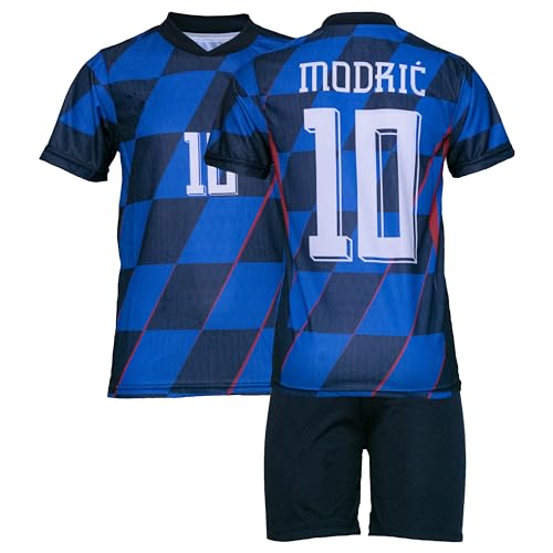 IHIMI Nationalmannschaft Krotien 2024 Luka Modric #10 Kinder Trikot Auswärts, Komm mit Shorts Fußballfans (4-5 Jahre,128) von IHIMI