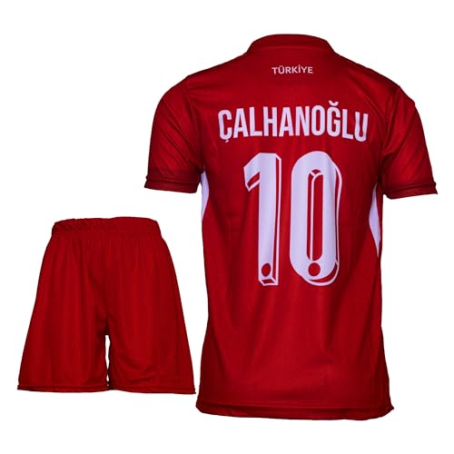 IHIMI Nationalmannschaft Turkey 2024 Hakan #10 Kinder Trikot, Komm mit Shorts Fußballfans (4-5 Jahre,128) von IHIMI