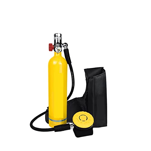 IIGEN Tauchflasche 1000 Ml Feuer-Notfall-Handsauerstoffflasche 20 MPA Taucher-Schnorchel-Atemschutzgerät Ultrahohe Stabilität(Package-A Yellow) von IIGEN