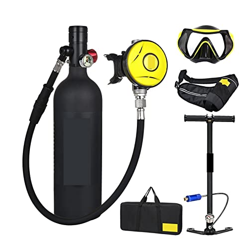 IIGEN Tauchflasche Tauchausrüstung Tragbares Atemschutzgerät Mit 1 Liter Fassungsvermögen Ultrahohe Stabilität(Noir) von IIGEN