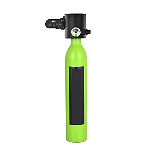 IIGEN Tauchflasche Tragbare Unterwasser-Notfall-Ersatzgasflaschen, Ausgestattet Mit Einem Kompletten Satz Atemschutzmasken Ultrahohe Stabilität(Green0.5L respirator) von IIGEN