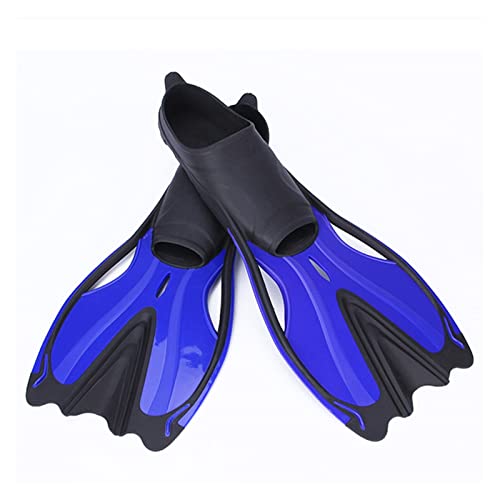 Tauchflasche Schwimmflossen Erwachsene Schnorcheln Fußflossen KINDER Tauchflossen Anfänger Schwimmausrüstung Tragbare Tauchflossen for Erwachsene Und Kinder Ultrahohe Stabilität(Black blue,XL) von IIGEN