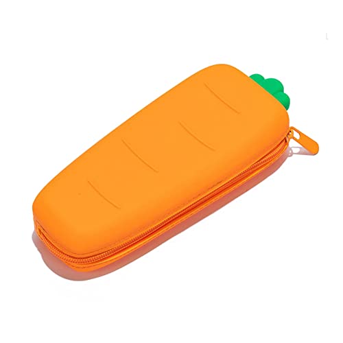 IKAAR Federmäppchen Silikon Federtaschen Tragbare Stifttasche Karotte Mäppchen mit Reißverschluss für Schule und Büro IKAAR Federmäppchen Silikon Federtaschen Tragbare Stifttasche Karotte Mäppchen mit Reißverschluss für Schule und Büro von IKAAR