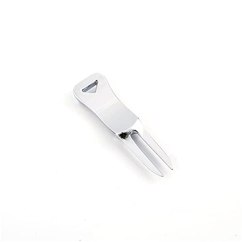 IKAAR Golf Divot Tool Pitchgabel Zinklegierung Divot Repair Tool Golf Reparatur Pitchgabel Tragbares Golf Reparaturzubehör Silber IKAAR Golf Divot Tool Pitchgabel Zinklegierung Divot Repair Tool Golf Reparatur Pitchgabel Tragbares Golf Reparaturzubehör Silber von IKAAR