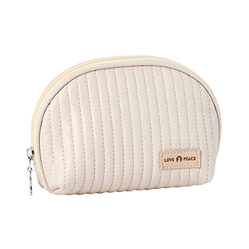 IKAAR Kosmetiktasche Klein Schminktasche Tragbare Make-up-Tasche Multifunktions-Organizer Mini-Reisetaschen für Mädchen Damen Beige IKAAR Kosmetiktasche Klein Schminktasche Tragbare Make-up-Tasche Multifunktions-Organizer Mini-Reisetaschen für Mädchen Damen Beige von IKAAR