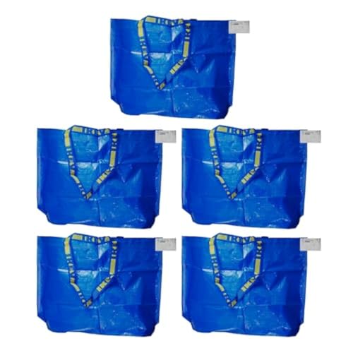 Ikea FRAKTA Mittelgroße wiederverwendbare blaue Tragetaschen, 36 Liter, 45 x 18 x 45 cm, 603.017.07 - 5er Set Ikea FRAKTA Mittelgroße wiederverwendbare blaue Tragetaschen, 36 Liter, 45 x 18 x 45 cm, 603.017.07 - 5er Set von ikea