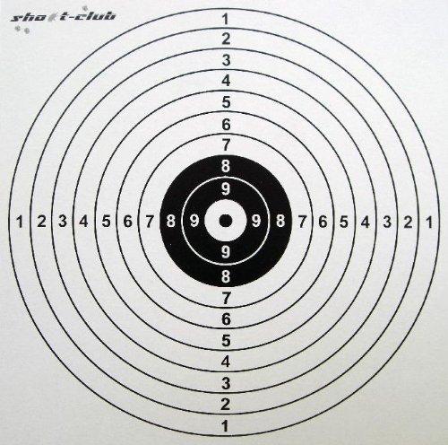 100 Shoot-Club Zielscheiben 14x14 cm aus Fester Pappe von shoot-club