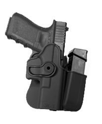 Glock 17 Roto Holster mit integrierter Zeitschriftentasche, Polymer, Schwarz von IMIIsrael