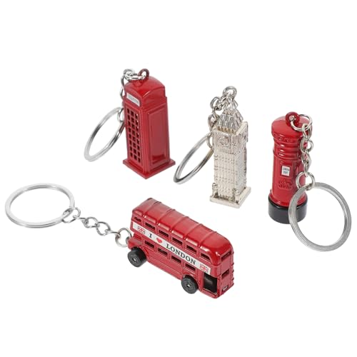 IMIKEYA 4 Stück Legierte London-Schlüsselanhänger Doppeldecker-Bus Telefonzelle Briefkasten Big Ben Schlüsselanhänger Souvenir Für Tasche Geldbörse Geldbörse Handy Oder Auto IMIKEYA 4 Stück Legierte London-Schlüsselanhänger Doppeldecker-Bus Telefonzelle Briefkasten Big Ben Schlüsselanhänger Souvenir Für Tasche Geldbörse Geldbörse Handy Oder Auto von IMIKEYA