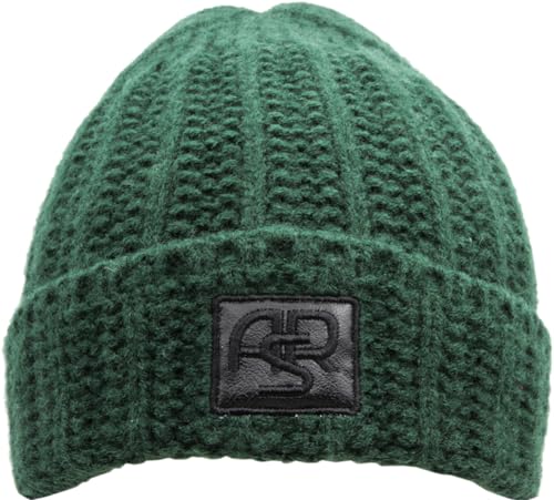 IMMA AS Roma ASR Leder Patch Knitted Skipper Beanie - Dark Green IMMA AS Roma ASR Leder Patch Knitted Skipper Beanie - Dark Green von AS Roma